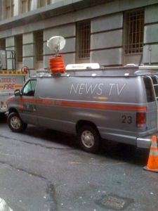 Fake news van