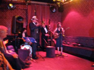 Cynthia Sayer and her band